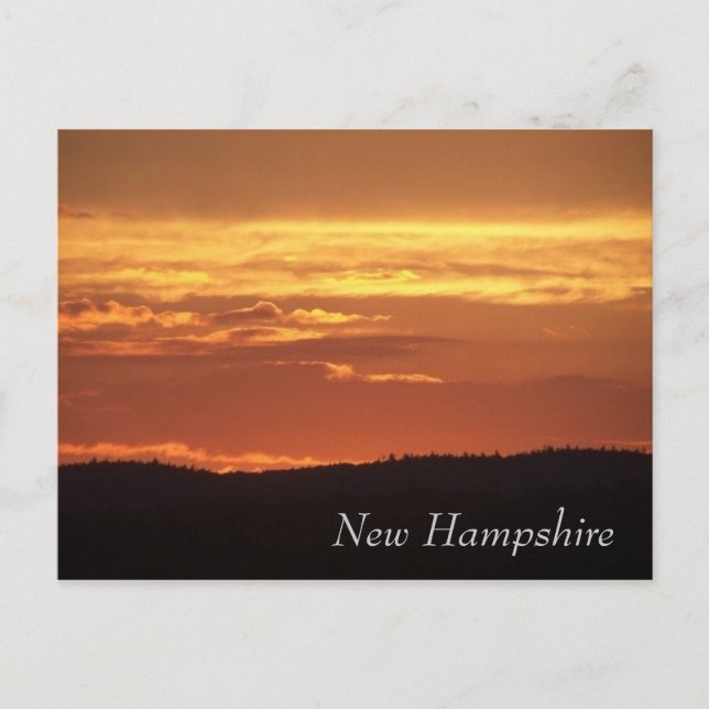 Carte Postale Coucher de soleil du New Hampshire (Devant)