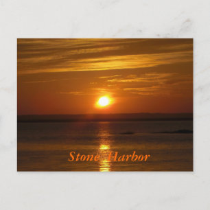 Carte Postale Coucher de soleil du port de pierre
