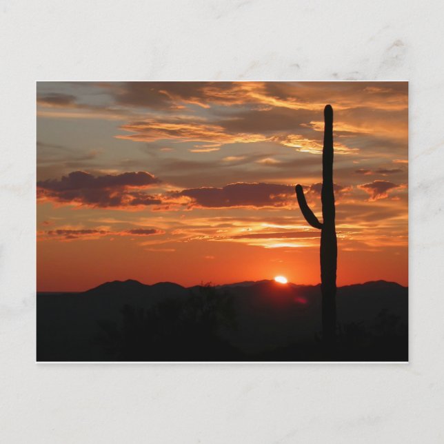 Carte Postale Coucher de soleil en Arizona—À couper le souffle (Devant)