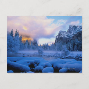Carte Postale Coucher de soleil en hiver dans le parc national Y