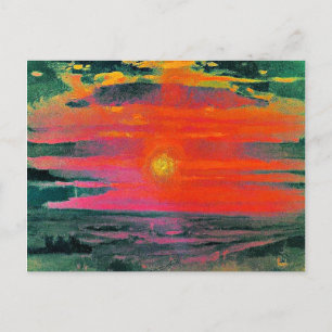 Carte Postale Coucher de soleil en hiver, oeuvre d'Arkhip Kuindz