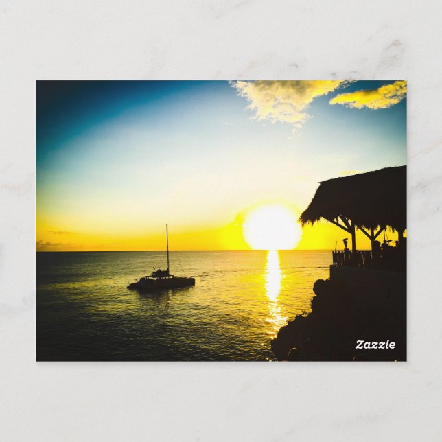 Carte Postale Coucher de soleil en Jamaïque (Dos)
