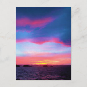 Carte postale Coucher de soleil en mer