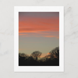 Carte Postale Coucher de soleil en milieu rural (hiver) : Cheshi