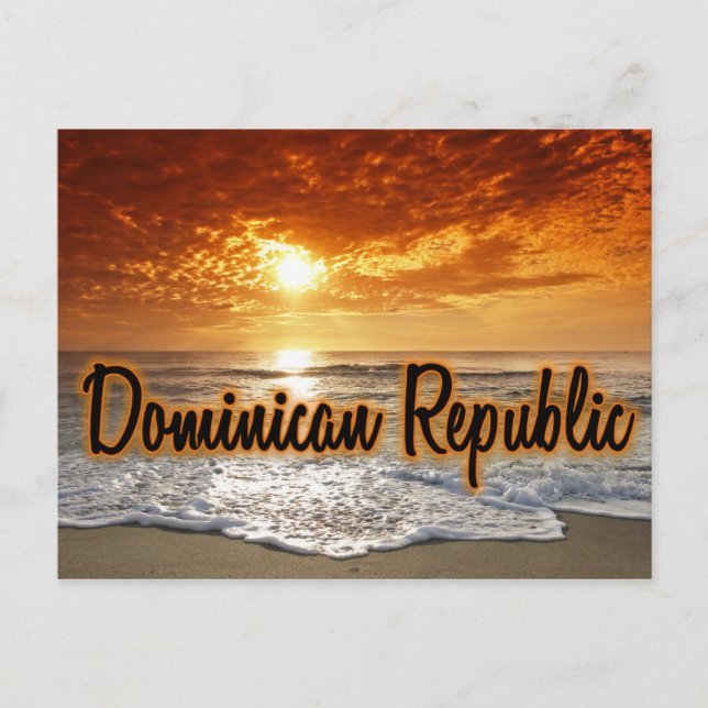 Carte Postale Coucher de soleil en République Dominicaine (Devant)