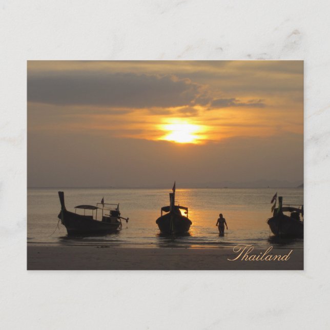 Carte Postale Coucher de soleil en Thaïlande (Devant)