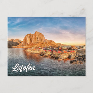 Carte Postale Coucher De Soleil Étonnant Sur Lofoten, Norvège