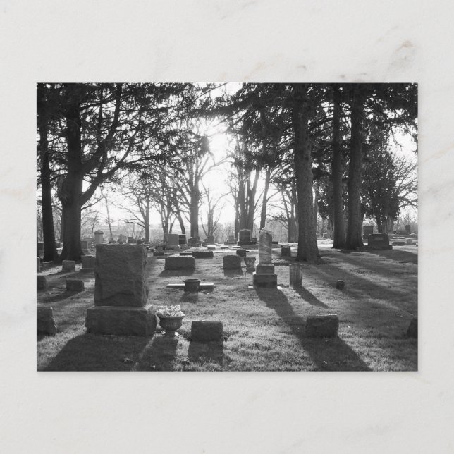 Carte postale Coucher de soleil final (b&w) (Devant)