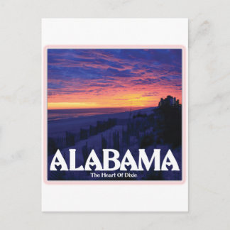 Carte Postale Coucher de soleil foncé de l'Alabama