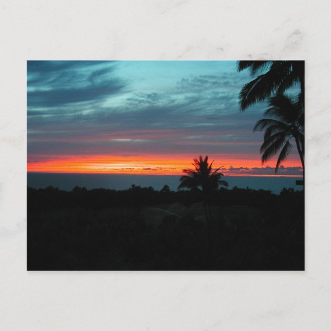 Carte Postale Coucher de soleil hawaïen (Devant)