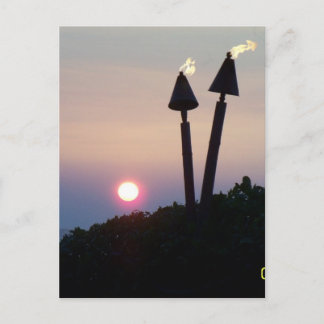 Carte Postale Coucher de soleil hawaïen Luau cadeaux