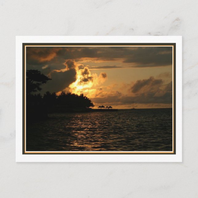 Carte Postale Coucher de soleil jamaïcain (Devant)