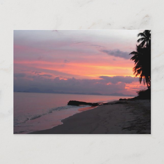 Carte Postale Coucher de soleil Koh Samui Ocean en Thaïlande (Devant)