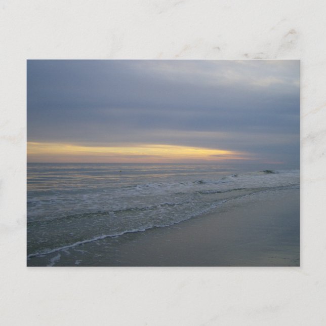 Carte Postale Coucher de soleil le long du rivage (Devant)