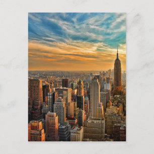 Carte Postale Coucher de soleil magnifique à Manhattan, New York