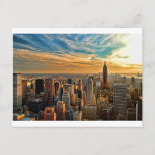 Carte Postale Coucher de soleil magnifique à Manhattan, New York