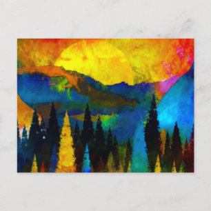 Carte Postale Coucher de soleil montagneux
