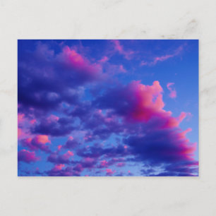 Carte Postale Coucher de soleil néon rose