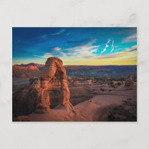 Carte Postale Coucher de soleil noir à Arches National Park Cart