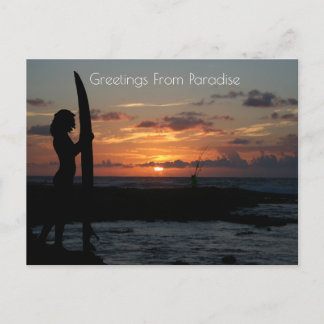 Carte Postale Coucher de soleil Ocean Cliff