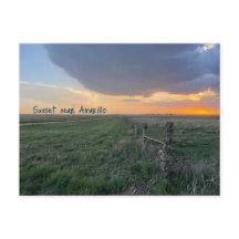 Coucher de soleil près d'Amarillo Texas