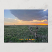 Coucher de soleil près d'Amarillo Texas