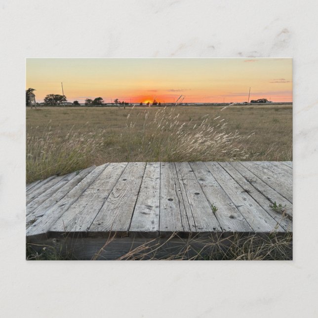 Carte Postale Coucher De Soleil Près D'Amarillo Texas (Devant)