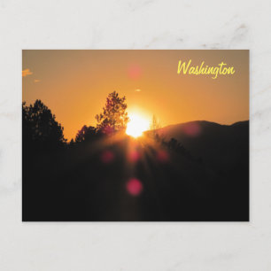 Carte Postale Coucher de soleil radieux sur Washington