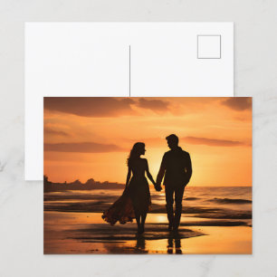 Carte Postale Coucher de soleil romantique