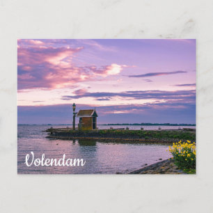 Carte Postale Coucher de soleil rose sur le lac