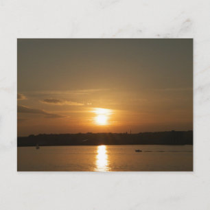 Carte Postale Coucher de soleil sur la baie Cardiff