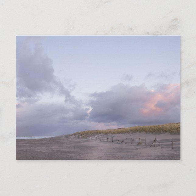 Carte postale coucher de soleil sur la côte néerla (Devant)
