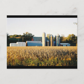 Carte Postale Coucher de soleil sur la ferme