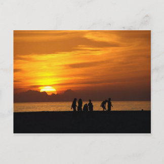 Carte Postale Coucher De Soleil Sur La Plage