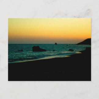 Carte Postale coucher de soleil sur la plage