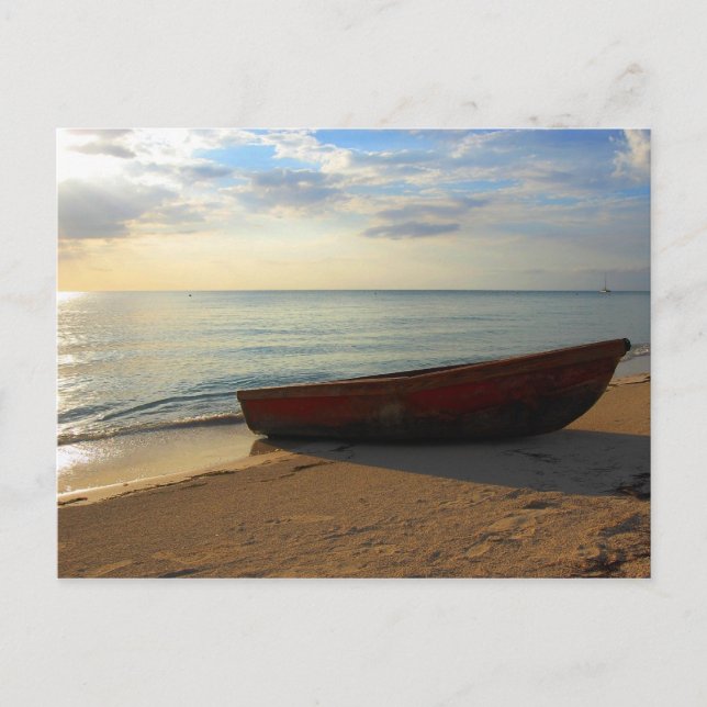 Carte Postale Coucher de soleil sur la plage de 12 km (Devant)