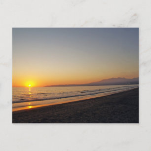 Carte Postale Coucher de soleil sur la plage de Bucerias, Mexiqu