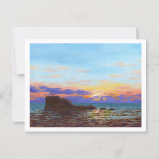 Carte Postale Coucher de soleil sur la plage de Perranporth