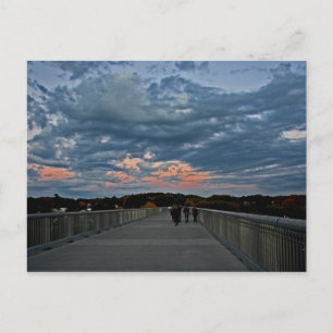 Carte Postale Coucher de soleil sur la promenade