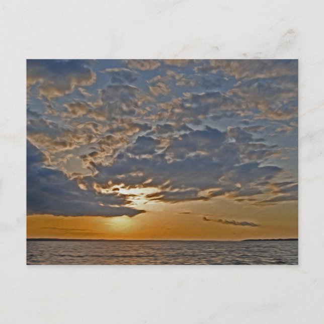 Carte Postale Coucher de soleil sur la rivière Rappahanock (Devant)