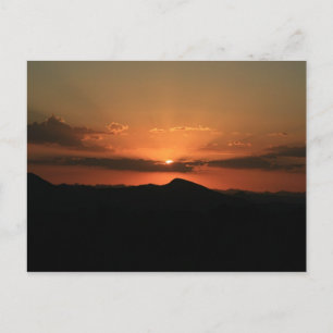 Carte Postale coucher de soleil sur le désert