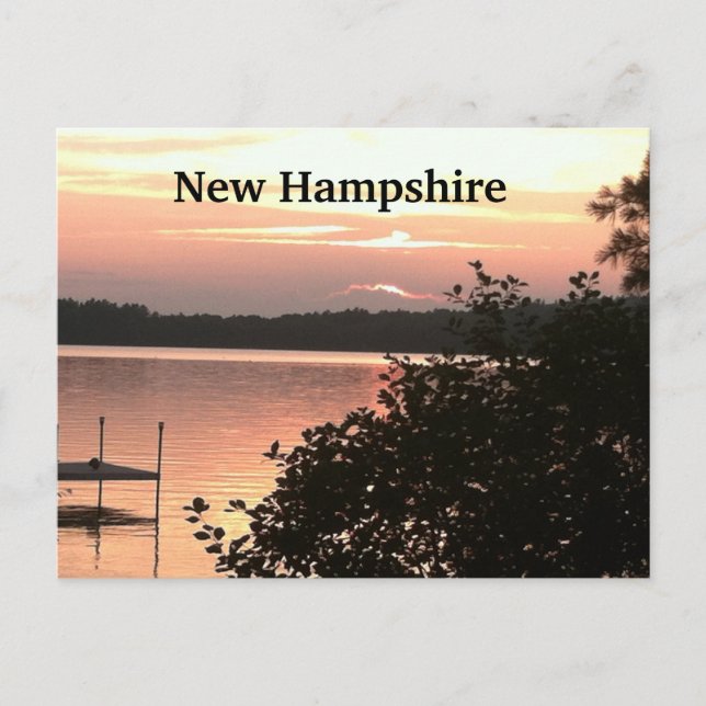 Carte Postale coucher de soleil sur le lac (Devant)