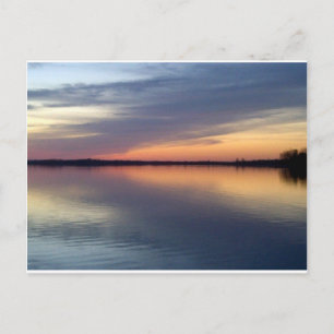 Carte Postale Coucher de soleil sur le lac Champlain d'Alburgh,