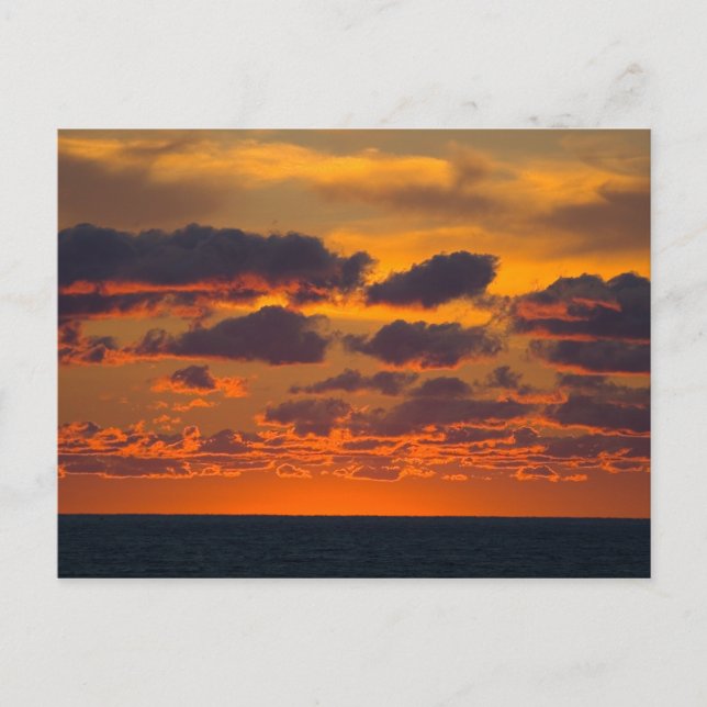 Carte Postale Coucher de soleil sur le lac Michigan, Ludington,  (Devant)