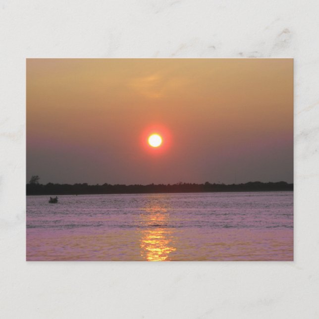 Carte Postale Coucher de soleil sur le New Jersey (Devant)