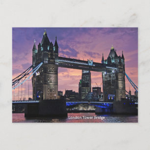 Carte Postale Coucher de soleil sur le pont de la Tour de Londre