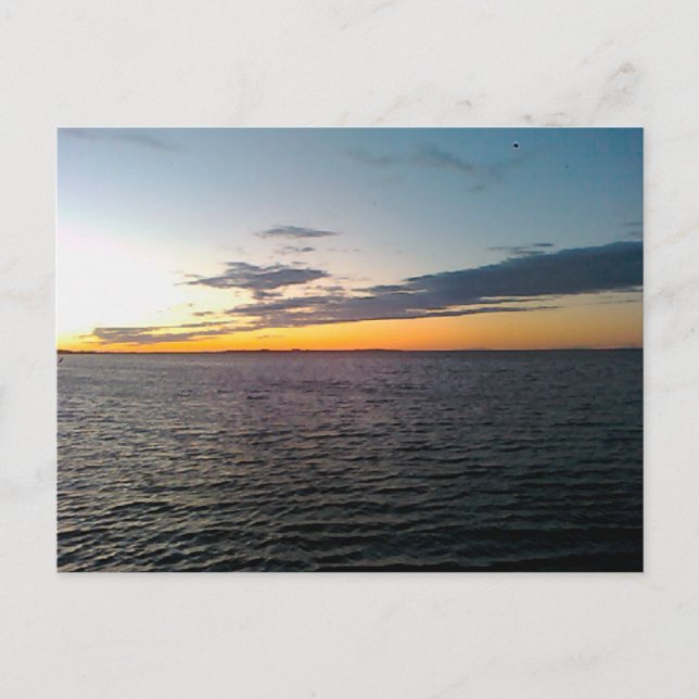 Carte Postale Coucher de soleil sur l'eau (Devant)