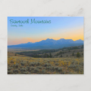 Carte Postale Coucher de soleil sur les Sawtooths