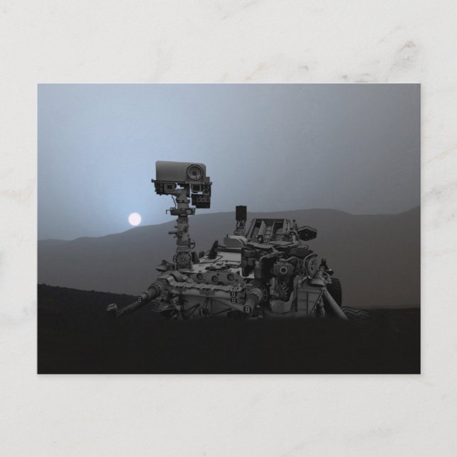 Carte Postale Coucher de soleil sur Mars Curiosity (Devant)