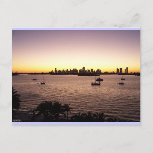 Carte Postale Coucher de soleil sur Miami